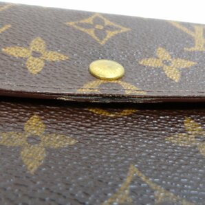 中古 LOUIS VUITTON/ルイ・ヴィトン モノグラム ポシェット・ポルトモネクレディ M61726/CA0976 二つ折り 長財布 ブラウン ウォレットの画像7