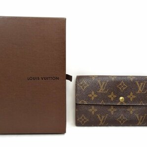 中古 LOUIS VUITTON/ルイ・ヴィトン モノグラム ポシェット・ポルトモネクレディ M61726/CA0976 二つ折り 長財布 ブラウン ウォレットの画像1