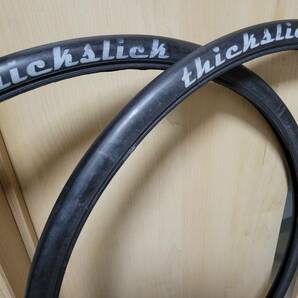 THICKSLICK 700 28 シックスリック タイヤ 2本セット スキッド ピスト 通勤 中古 WTB 700×28c クリンチャー W/Oの画像1