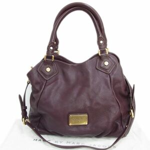 美品 定価4万円●MARC BY MARC JACOBS マークジェイコブス レザー ショルダーバッグ 2WAY 斜め掛け レディース 牛革 正規品 1円スタート