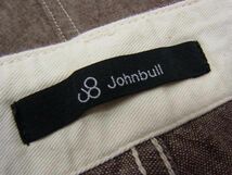 美品☆Johnbull ジョンブル フレンチネイビーパンツ ワークパンツ 麻混 ブラウン メンズ 日本製 1円スタート_画像5