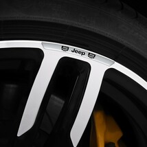 Jeep アルミ製 ホイール リムステッカー【シルバー】クライスラー・ジープ ラングラー アンリミテッド グランドチェロキー レネゲード_画像1