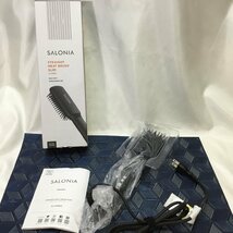 【未使用品/インボイス登録店/CH】 SALONIA サロニア ストレートヒートブラシ スリム SL-012BKS 動作確認済み RS1011/00000_画像1