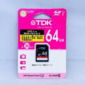 [ new goods unopened goods ]TDK UHS-I Class 1 SDXC card 64GB free shipping 