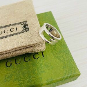 付属品付き　GUCCI グッチ　リング　ブランデッド　シルバー　12号