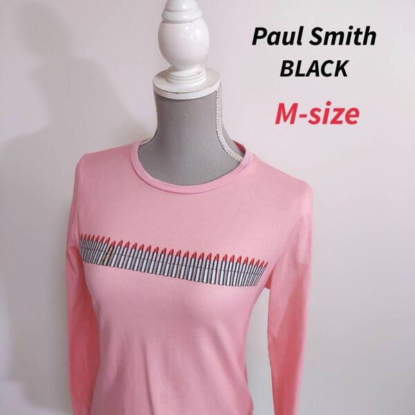Paul Smith 口紅プリント・長袖カットソー・ポップアート風 表記サイズM ピンク 日本製67682