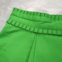 agnes b ウエストフリル スカート風ショートパンツ 鮮やかな緑グリーン ミニスカート77951_画像3