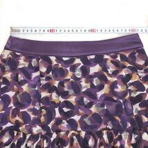 三陽商会 FRAGILE シルク素材 ティアード スカート 膝丈 表記サイズ36 S 総柄 紫パープルなど81216_画像9
