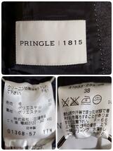 PRINGLE1815 ヘリンボーン・ウール素材テーラードジャケット 表記サイズ38 M ダークグレー 肩パットなし 総裏地 81597_画像7