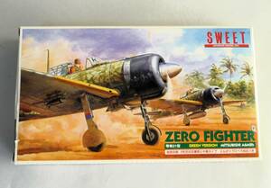 ★☆【定形外OK】未組立!SWEET 1/144 ZERO FIGHTER GREEN VERSION 零戦21型（2機入）~2005年製!~内袋未開封品【同梱可】[FJ08A01]☆★