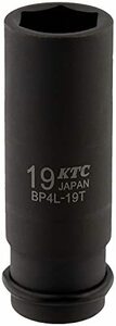 京都機械工具 (KTC) 12.7mm (1/2インチ) インパクトレンチ ソケット (ディープ薄肉) 19mm BP4L19TP