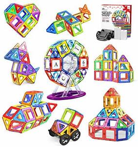 Jasonwell 108pcs マグネットブロック 磁気おもちゃ マグネットおもちゃ 磁石ブロック 子供 知育玩具 幼児 に 人気 の おもち
