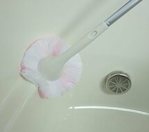 山崎産業 お風呂掃除 ブラシ 伸縮 ロング ユニットバスボンくん 抗菌 ピンク 175017_画像6