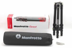 ★赤字処分!美品元箱付★Manfrotto Element トラベル三脚 MKELES5BK-BH 即決送料無料!保証付♪ 最大耐荷重4kg 小型 マンフロット 3384