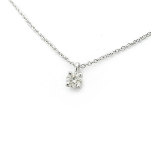 【緑屋質屋】ティファニー ソリティア ダイヤ ネックレス (ダイヤスタッドネックレス) 0.17ct Pt950 60007525【中古】