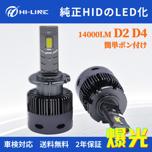 【令和3年新型】アルファード/ヴェルファイア 20系 LEDヘッドライト D4S/D4R ロービーム すれ違い用 加工不要 純正交換 車検対応 2年保証