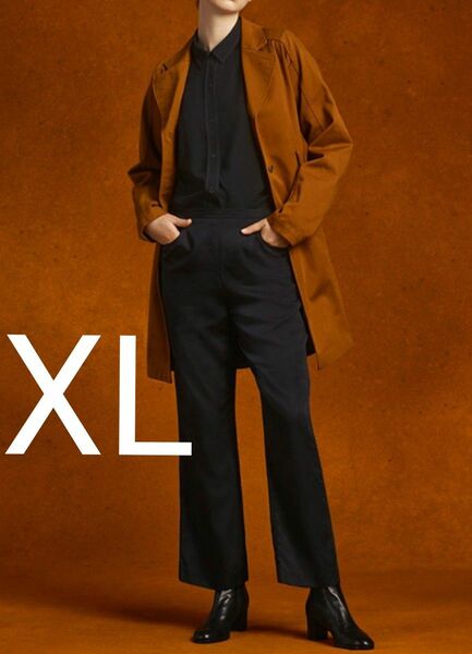 ユニクロ ハナタジマ コート XL ブラウン 大きいサイズ コットン ミドル丈 ロングジャケット