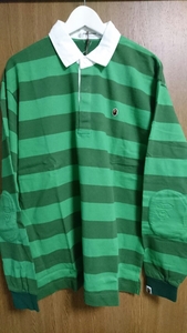 APE Ape Rugger shirt sweat green green L size . face 