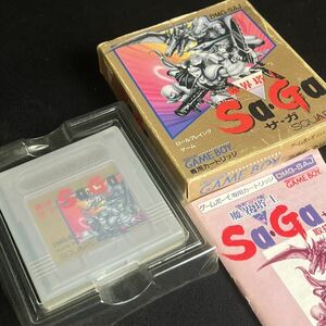 箱説あり ゲームボーイ 魔界塔士サガ SaGa GAME BOY スクエア DMG-SAJ 元箱 説明書 カセット ソフト■兵庫県姫路市発 A3