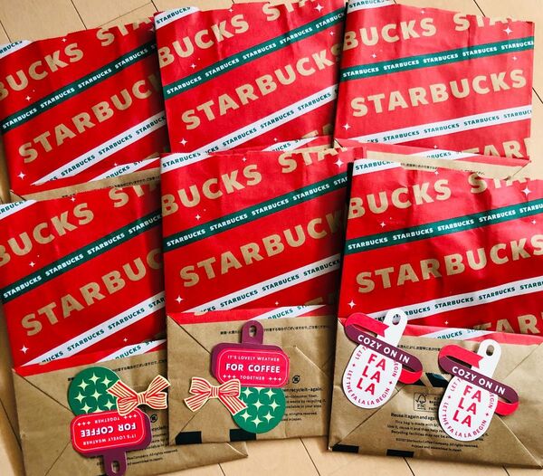 スターバックス ショッパー ホリデー クリスマス 6枚セット タグ4枚 限定