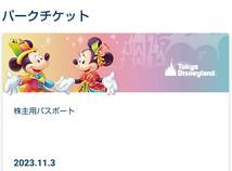 ★11月3日(金) 東京ディズニーランド・１dayパスポート・指定日チケット　2枚_画像2