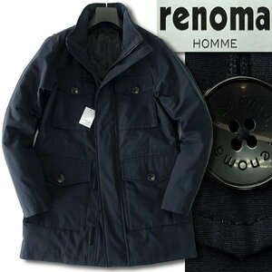 新品 3.3万 レノマオム 撥水 高密度 M-65型 フィールド コート M 紺 【J47274】 秋冬 renoma HOMME ブルゾン ジャケット メンズ