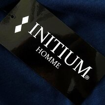 新品 イニシウムオム ハイネック ジャージー カットソー M 紺 【96-3T01_NV】 INITIUM HOMME メンズ 長袖 モックネック ストレッチ_画像7