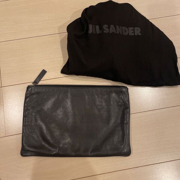 ジルサンダー 定価6-7万 クラッチバック 革製 レザー JIL SANDER