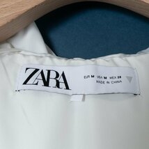 ZARA ザラ フード付き 中綿ベストジャケット アウター 重ね着 USA M ポリエステル100% アイボリー 綺麗め モード カジュアル_画像2