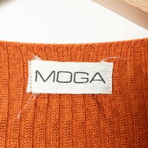 MOGA モガ 3点セット セットアップ ニットカーディガン タンクトップ ニットスカート 麻 リネン オレンジブラウン系 綺麗め カジュアル_画像2