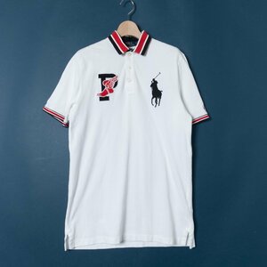 メール便◯ POLO RALPH LAUREN ポロ ラルフローレン ポロシャツ 半袖 トップス S/P 綿100% コットン ホワイト 白 アメカジ メンズ 春夏