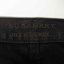 BURBERRY BLUE LABEL パンツ バーバリー ブルーレーベル ボトムス ブラック スキニー カジュアル ジップフライ 着まわし コットン ポリ 38_画像2