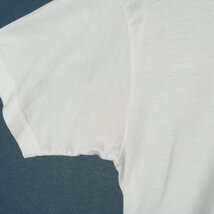 メール便◯ CELINE セリーヌ クルーネック半袖Tシャツ カットソー トップス ワンポイント刺繍 ハイブランド 綿100％ 白 ホワイト M 日本製_画像4