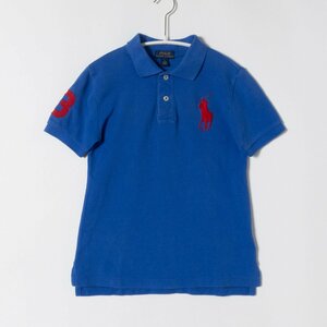 メール便◯ POLO RALPH LAUREN ポロラルフローレン トップス ポロシャツ キッズ 130 青 ブルー 男の子用 綿100％ コットン カジュアル 半袖