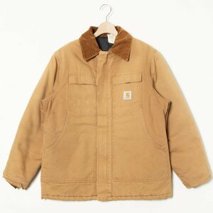 【1円スタート】Carhartt カーハート 裏キルティングジャケット ブルゾン ワークジャケット アウター カジュアル 秋冬 キャメル 44 USA製