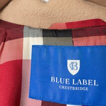 【1円スタート】BLUE LABEL CRESTBRIDGE ブルーレーベル クレストブリッジ Aラインコート 40 ウール100% ベージュ 綺麗め カジュアル 秋冬_画像5