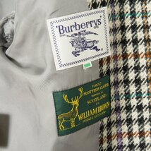 【1円スタート】Burberrys バーバリー チェック柄ダブルジャケット 肩パッド アウター ウール100％ ヴィンテージ オールド 冬 黒系 9AR_画像7