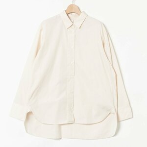 UNIQLO +J トップス UNIQLO ジルサンダー ライトベージュ 長袖シャツ 春秋 コットン100% シンプル 着まわし ベーシック ゆったりサイズ XL