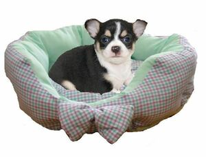  pet bed green cat for super for small dog M size 45cm×40cm×14cm