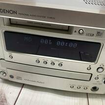 ★E3939★ DENON PERSONAL AUDIO SYSTEM D-ME33 ワイドFM 80～108Mhzシステムコンポ デノン MDシステム リモコン欠品_画像4