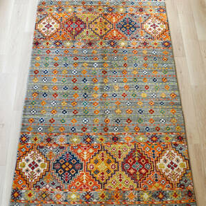 151×97cｍ【アフガニスタン ガズニーウール手織り絨毯 】ペルシャ絨毯