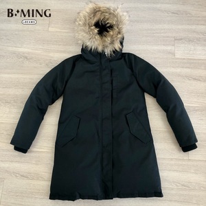 【美品 希少】B:MING by BEAMS (ビーミング by ビームス) ダウンモッズコート 黒 WOMEN (ウィメンズ) Mサイズ USED