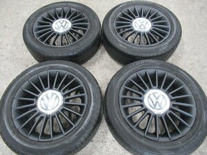 【アップ！　ハイアップ】VOLKSWAGEN純正15inch・ツートンカスタムset♪【ホワイト＆ブラック】185/55R15国産19年・9分・バランス済☆