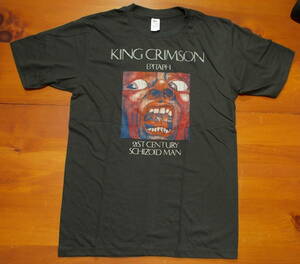 新品【King Crimson】キングクリムゾン EPITAPH 宮殿 Vintage Style プリント Tシャツ L // 21St Century Schizoid Man ロックTシャツ