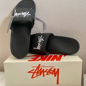 Stussy × Nike Benassi Slide "Off Noir" (CW2787-001)