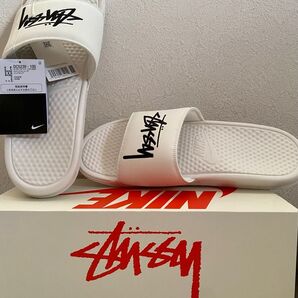 Stussy × Nike Benassi Slide Sandal "Sail"