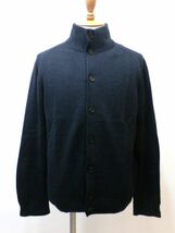 国内正規品 Louis Vuitton MENS カシミヤ100% LV 刺ロゴ ボタンカーディガン ルイヴィトン CASHMERE KNIT CARDIGAN 紺 ネイビー S ST-17_画像8