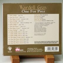 【ドイツ盤 24BIT】WARDELL GRAY　ONE FOR PREZ　内容良し　このリマスタリングがオススメ！_画像2