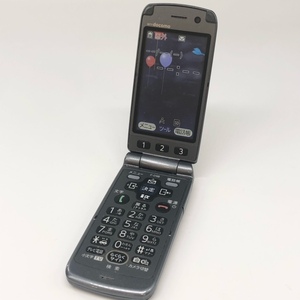 S2506■判定○ docomo らくらくホン F-09B 富士通■携帯 ガラケー ドコモ Fujitsu 初期化済み 本体 グレー