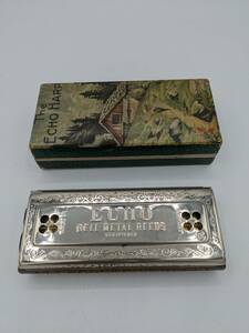 N29261 harmonica eko - harp Germany made M.HOHNER THE ECHO HARP GERMANY ethnic musical instrument Harmonica Vintage period thing musical instruments 